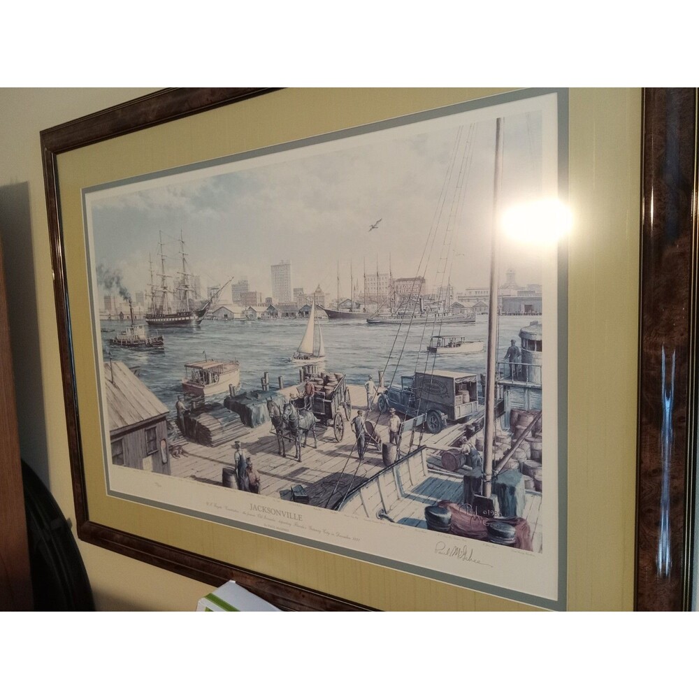 Paul McGehee Limited Edition Print of JACKSONVILLE Old Ironside In The Harbor